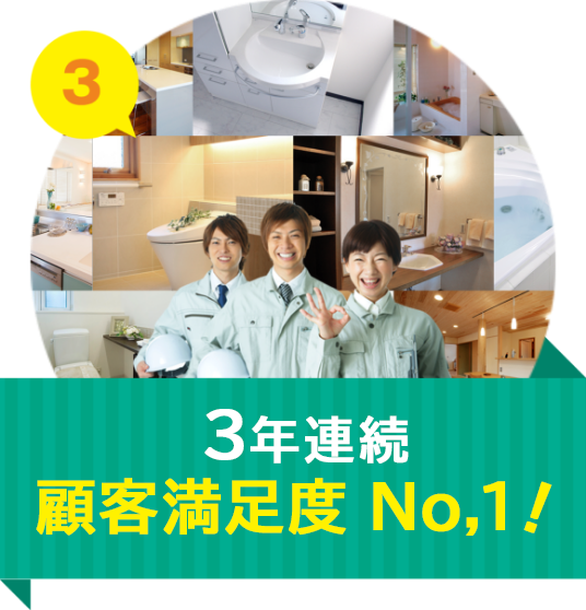 ３年連続 顧客満足度No,1!